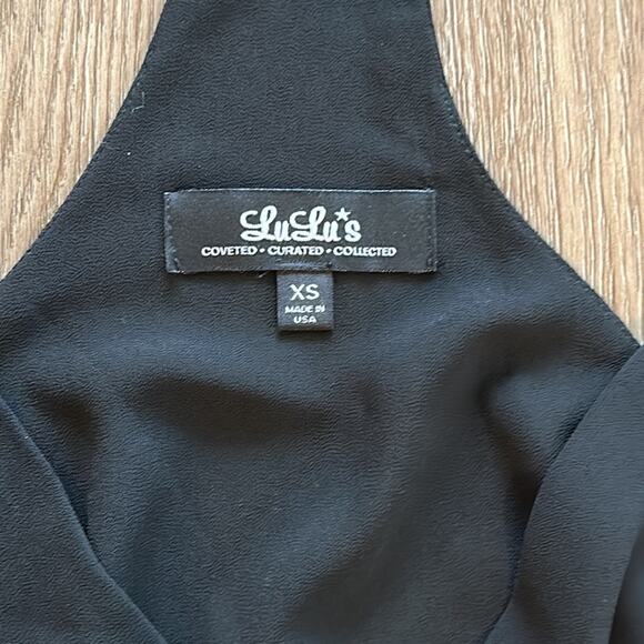 Lulu's Crossover V-Neck Bodysuit Black Size XS - Picture 3 of 5